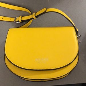 Guess Tanya Half Moon Crossbody Bag - Yellow